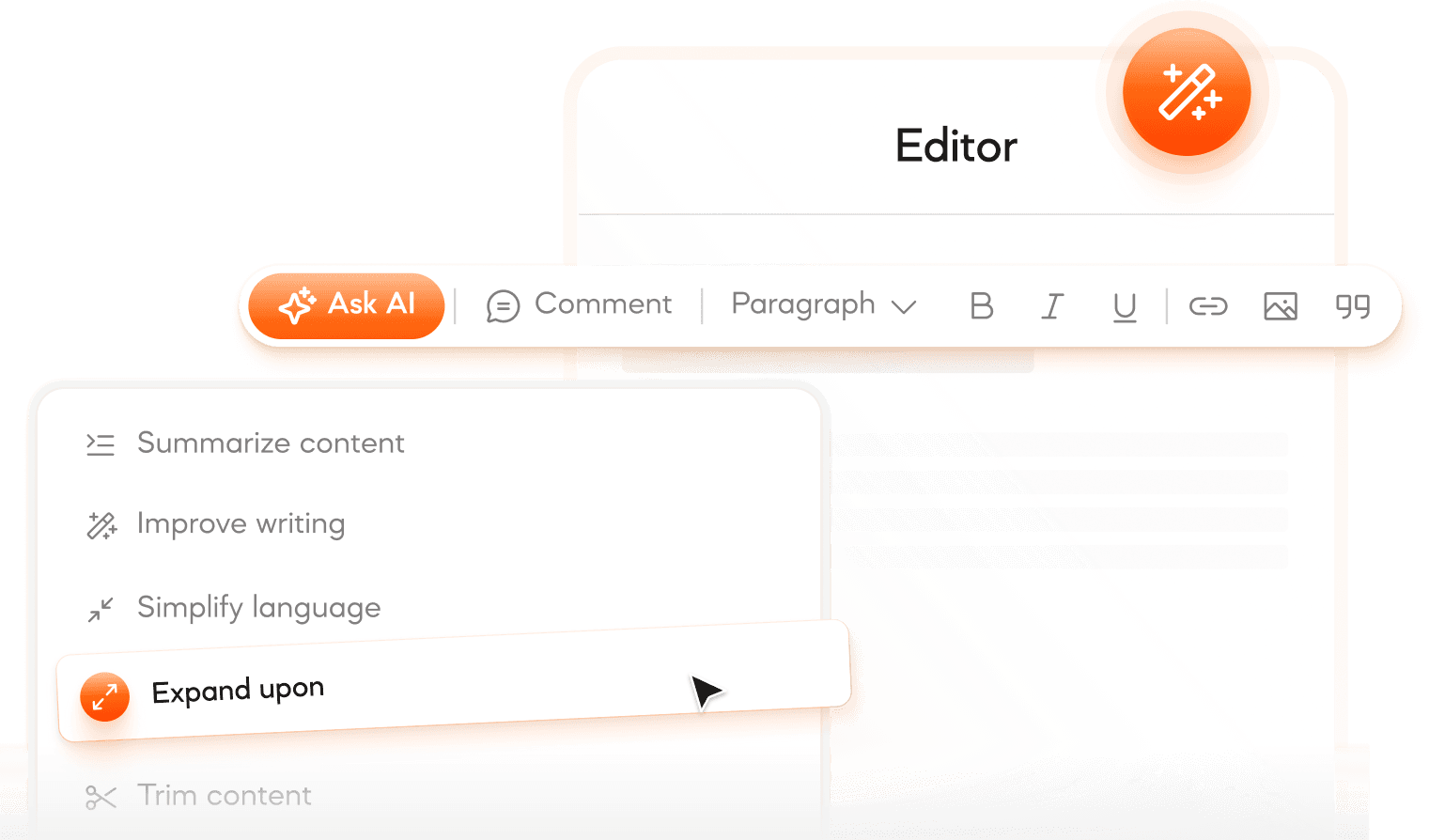 Remi intelligent editing tools mockup