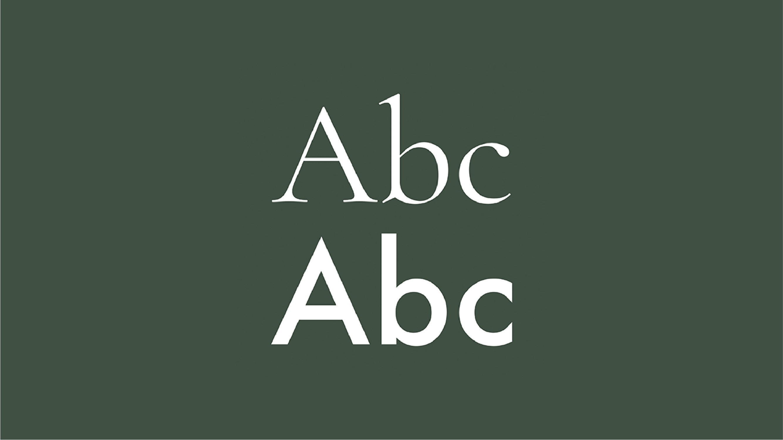 abc in two different fonts
