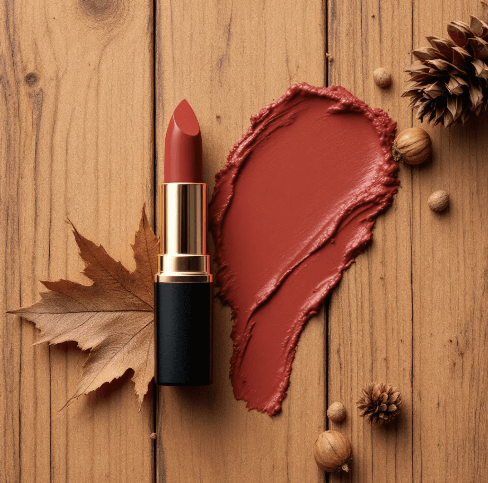 warm autumn lipstick color