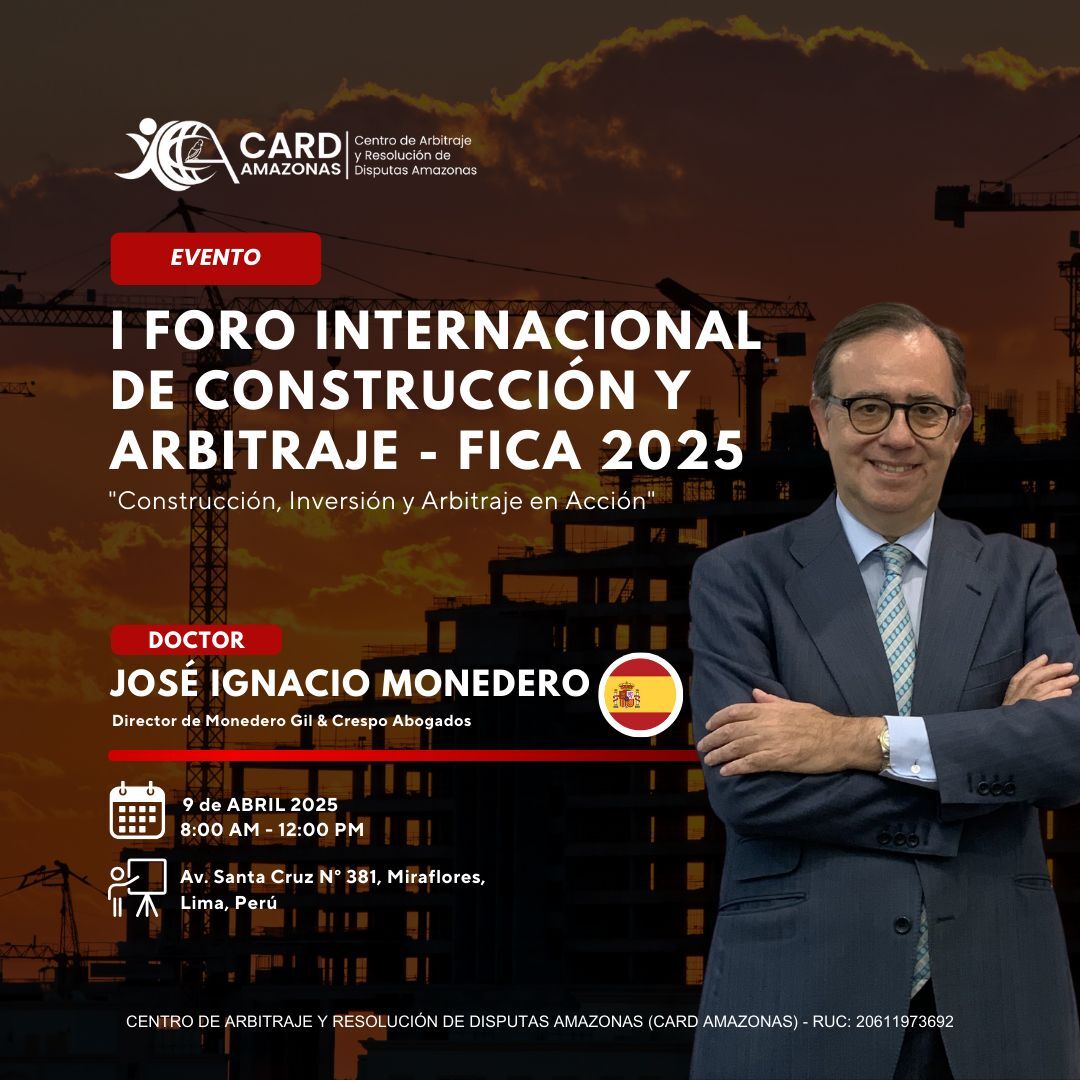 José Ignacio Monedero, ponente en el I Foro Internacional de Construcción y Arbitraje – FICA 2025