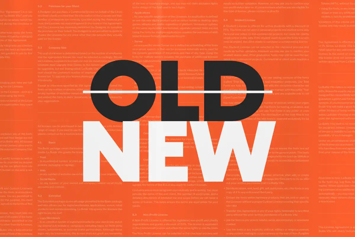 new licensing system for la bolde vita