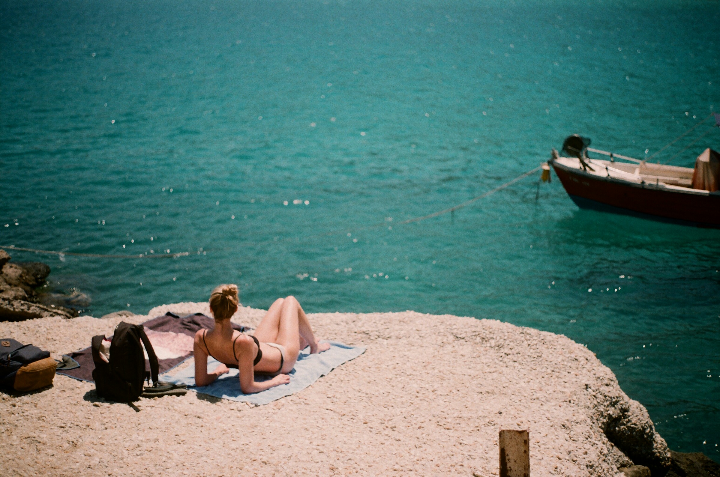 woman enjoying the view - Laying in the Sun