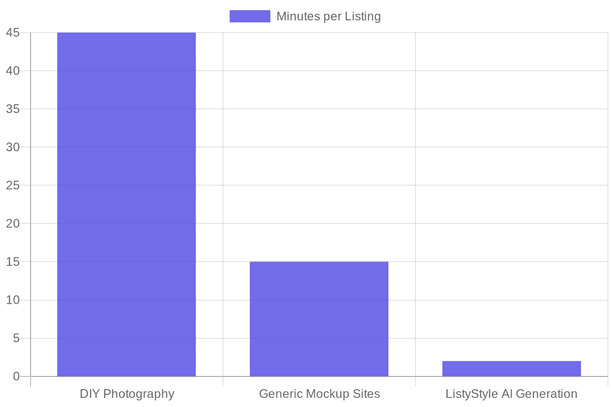 Average Time Spent Creating Visuals per Listing