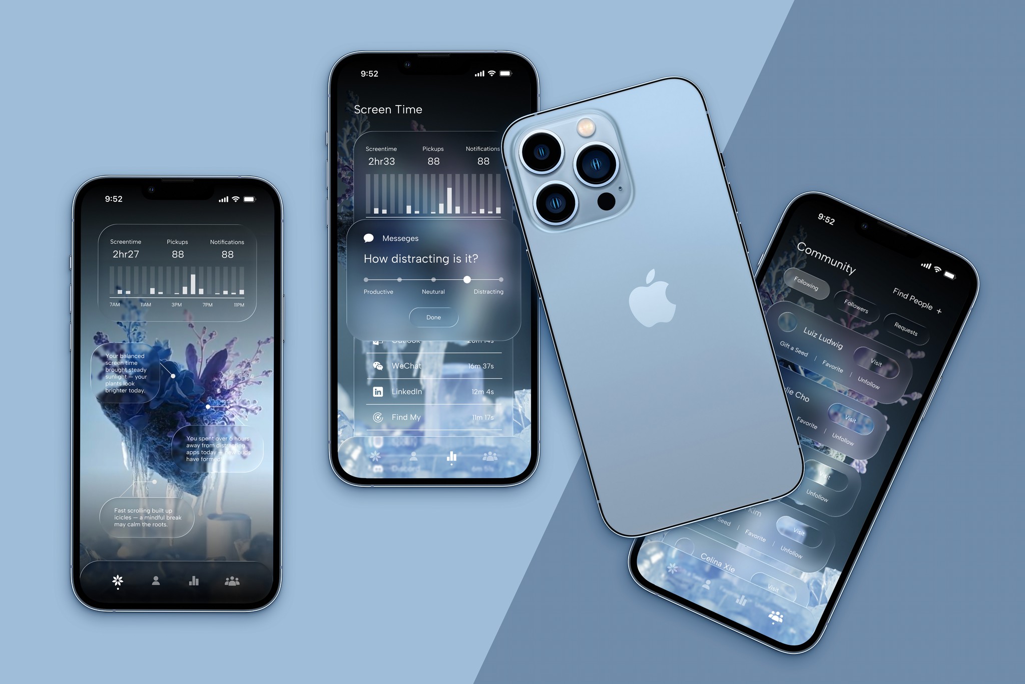 blue and white round illustration