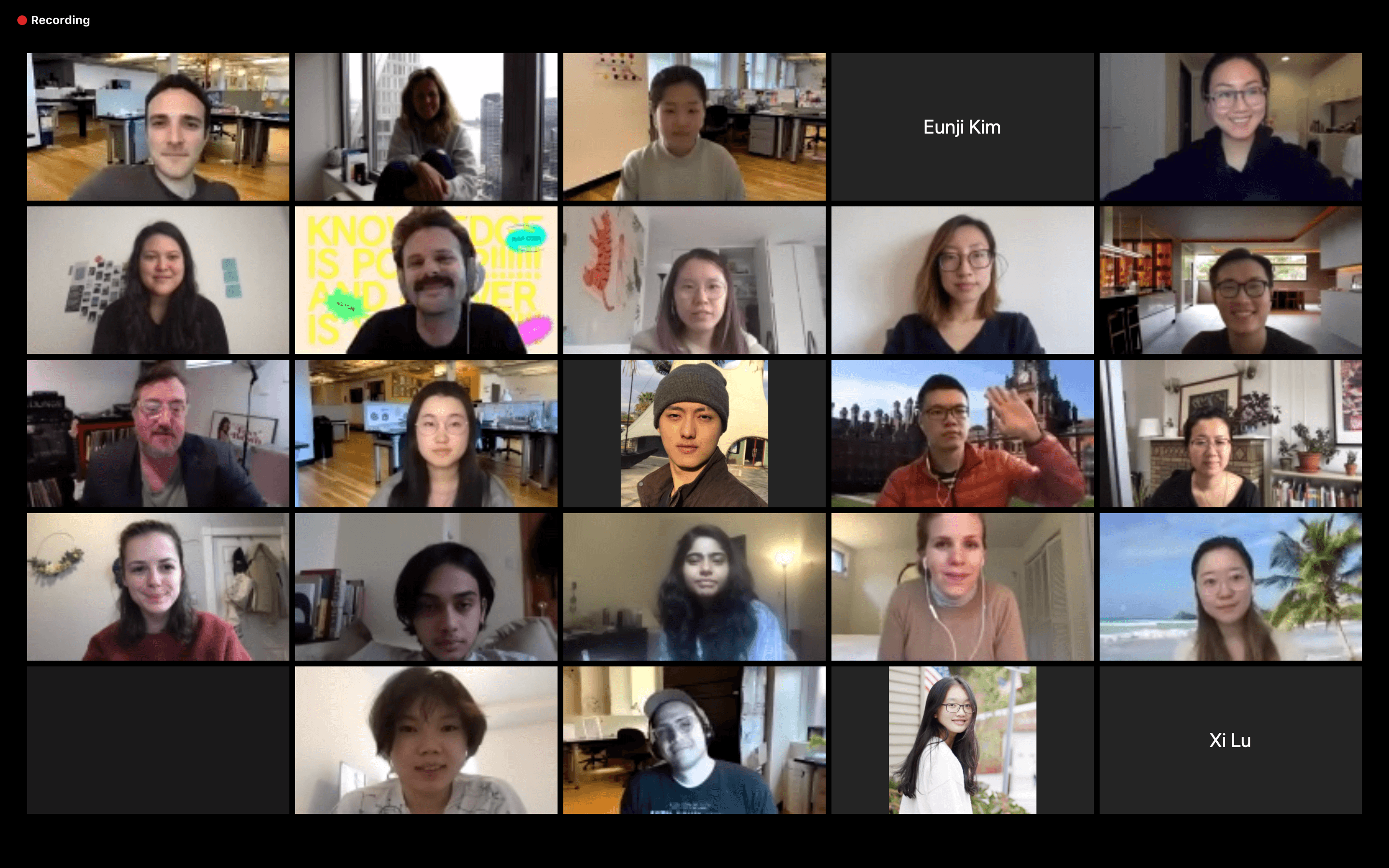 Students at Paolo Antonelli's lecture on ZOOM