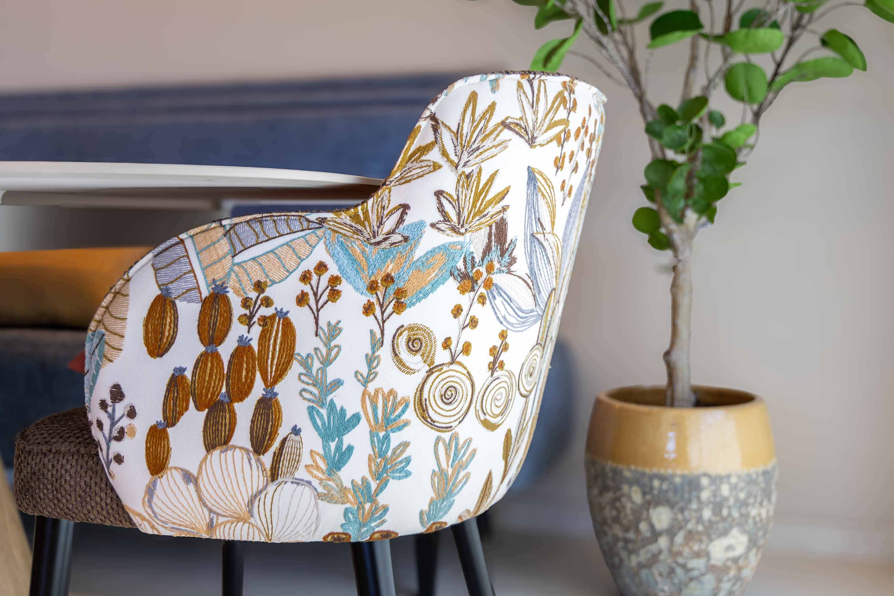 luxurious upholsetered dining chair