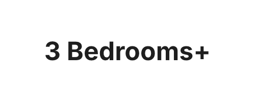 3+ Bedrooms