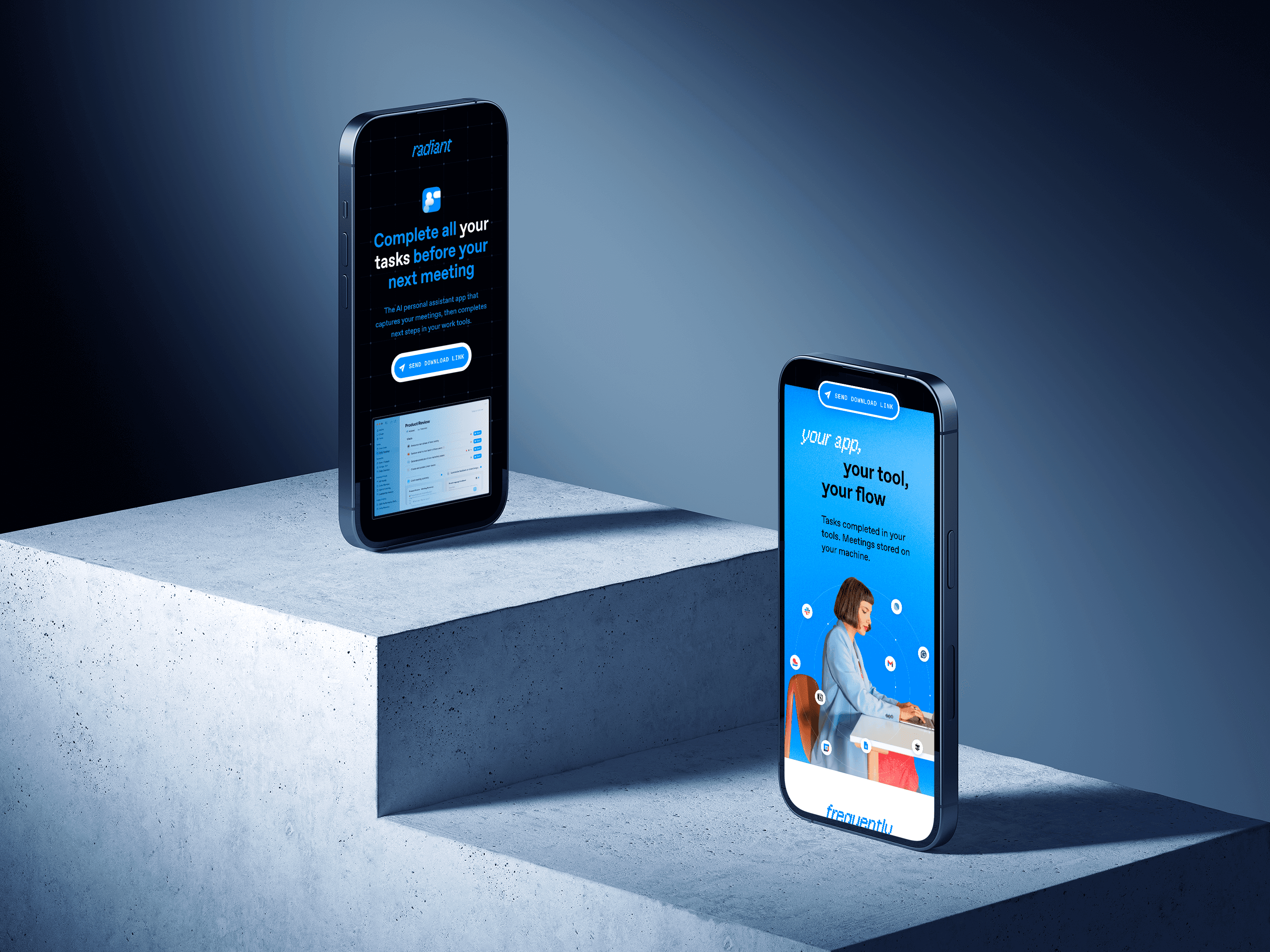 Radiant by Supernormal - mobile screens mockup.
