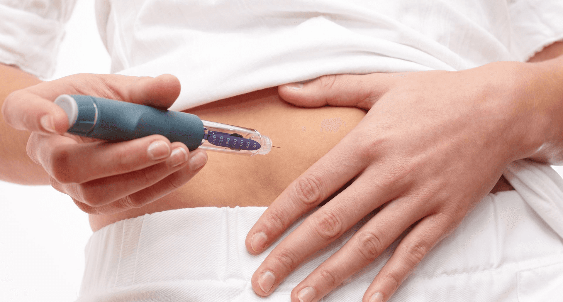 Person injecting medication into their abdomen - Can You Take Semaglutide Every Other Week for Weight Loss