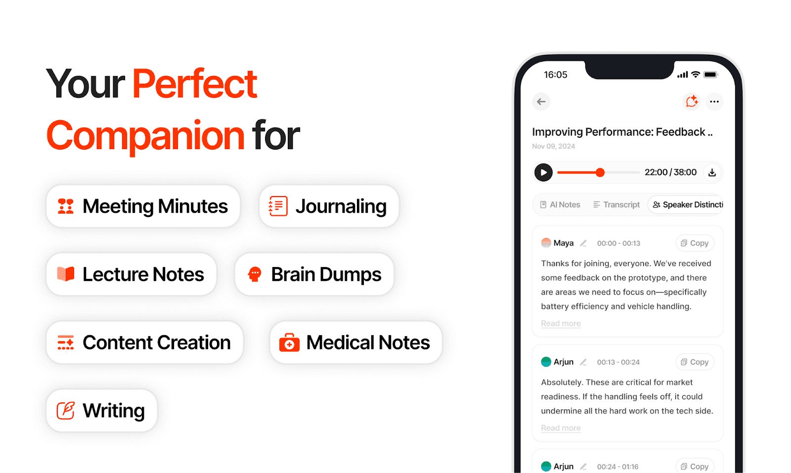 Enhancing Voice-to-Text with Audionotes