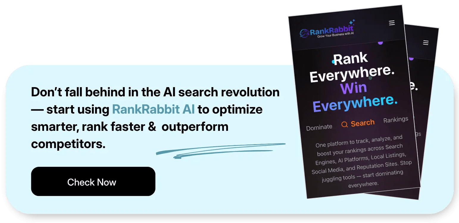 Call-to-action for Rank Rabbit AI