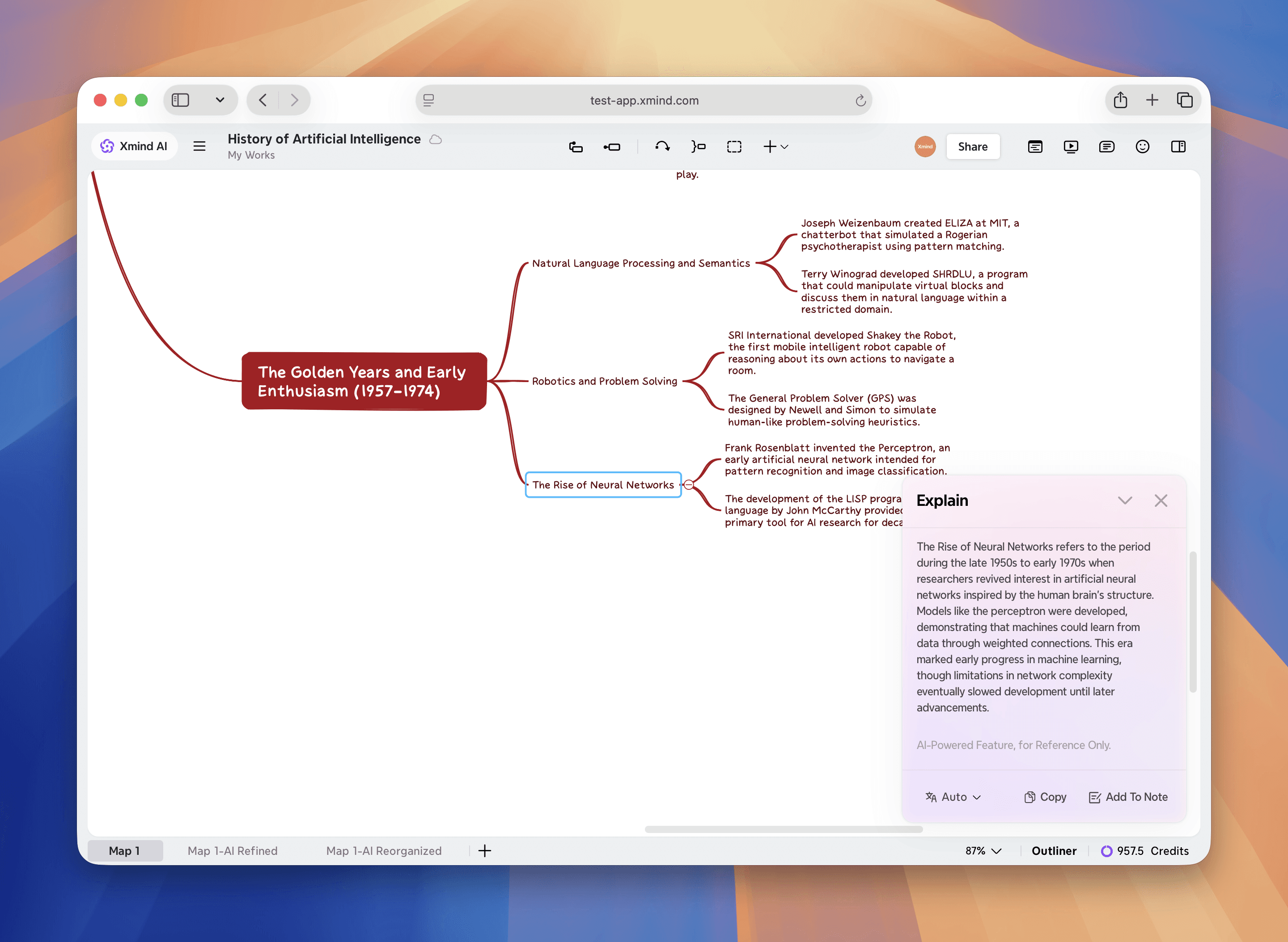Mind map showing workshop organization details