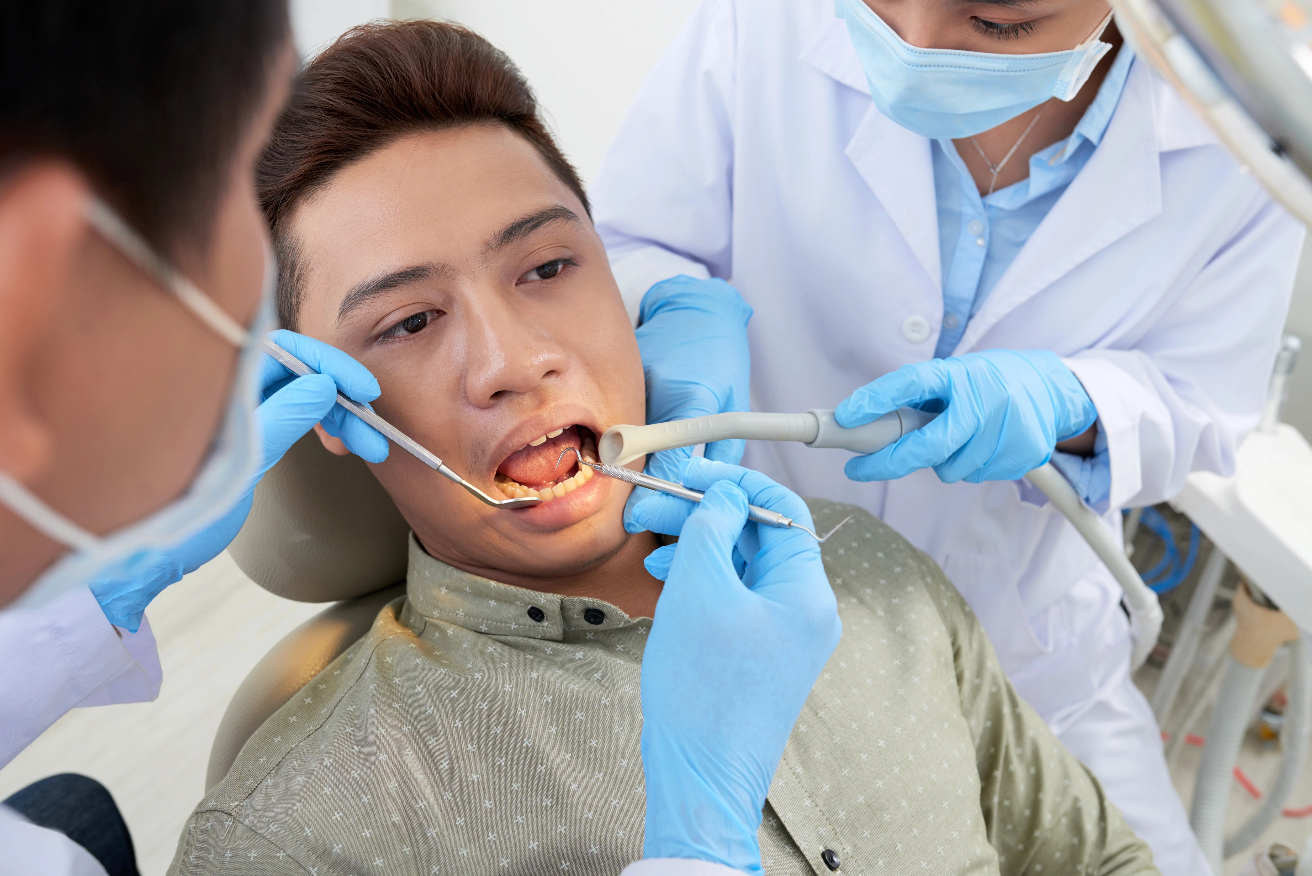 Image of person having dental checkup