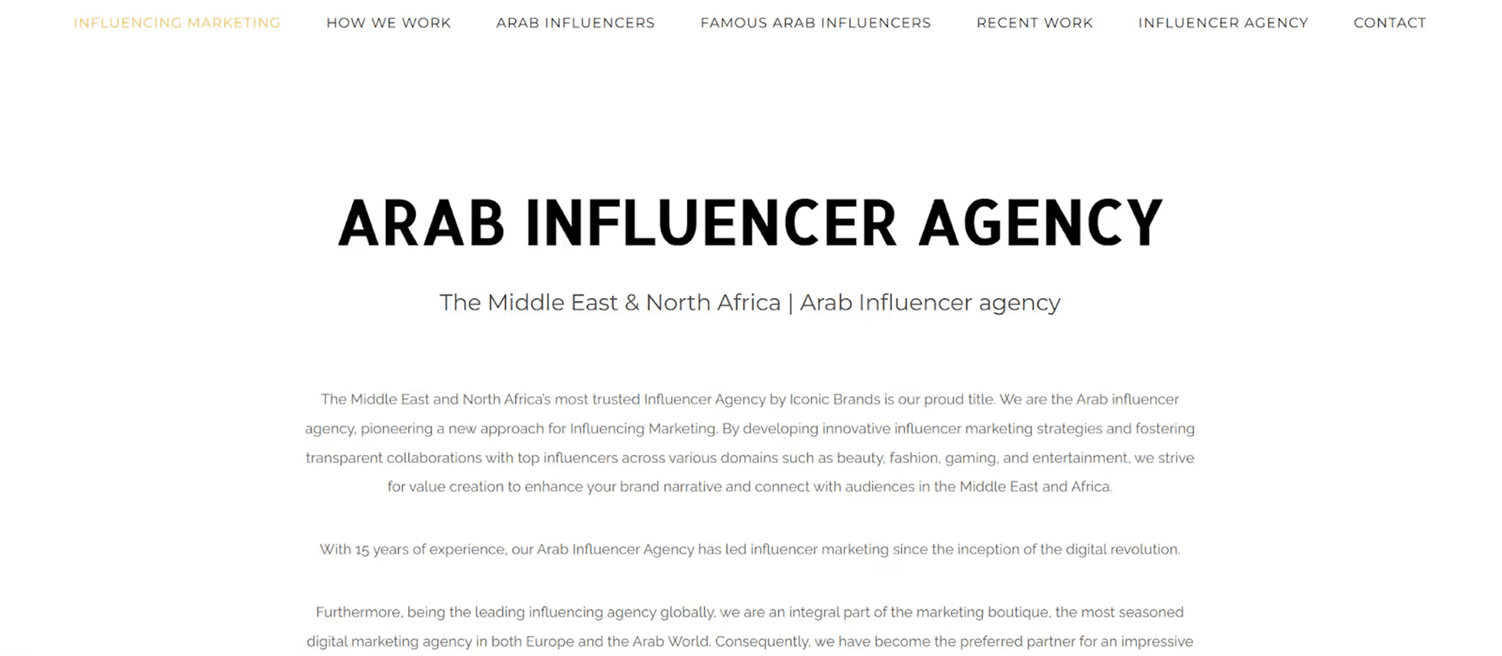 The Arab Influencer Agency - influencer marketing agency in UAE