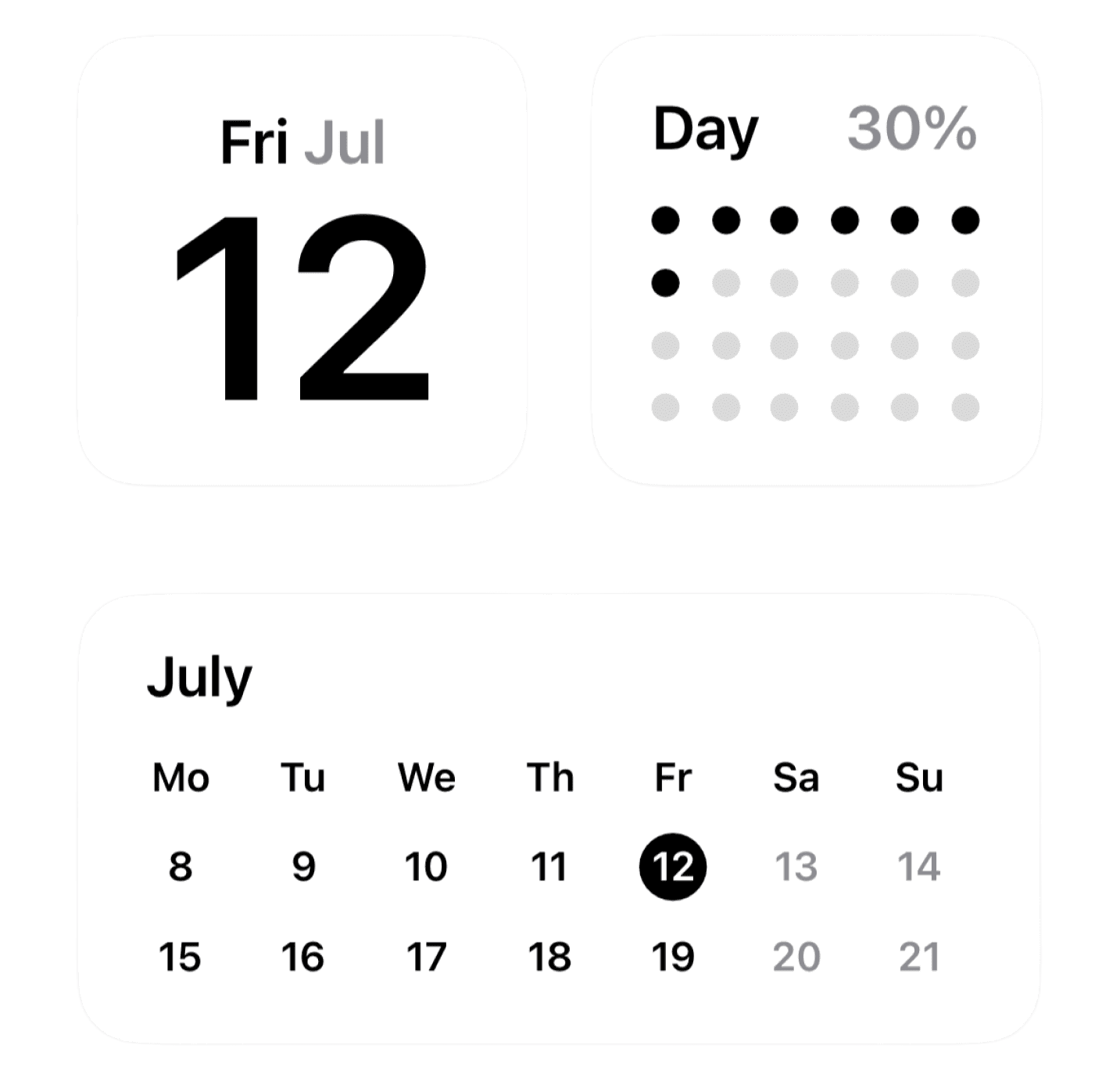 Minimal Widgy Widgets for iOS Home Screen