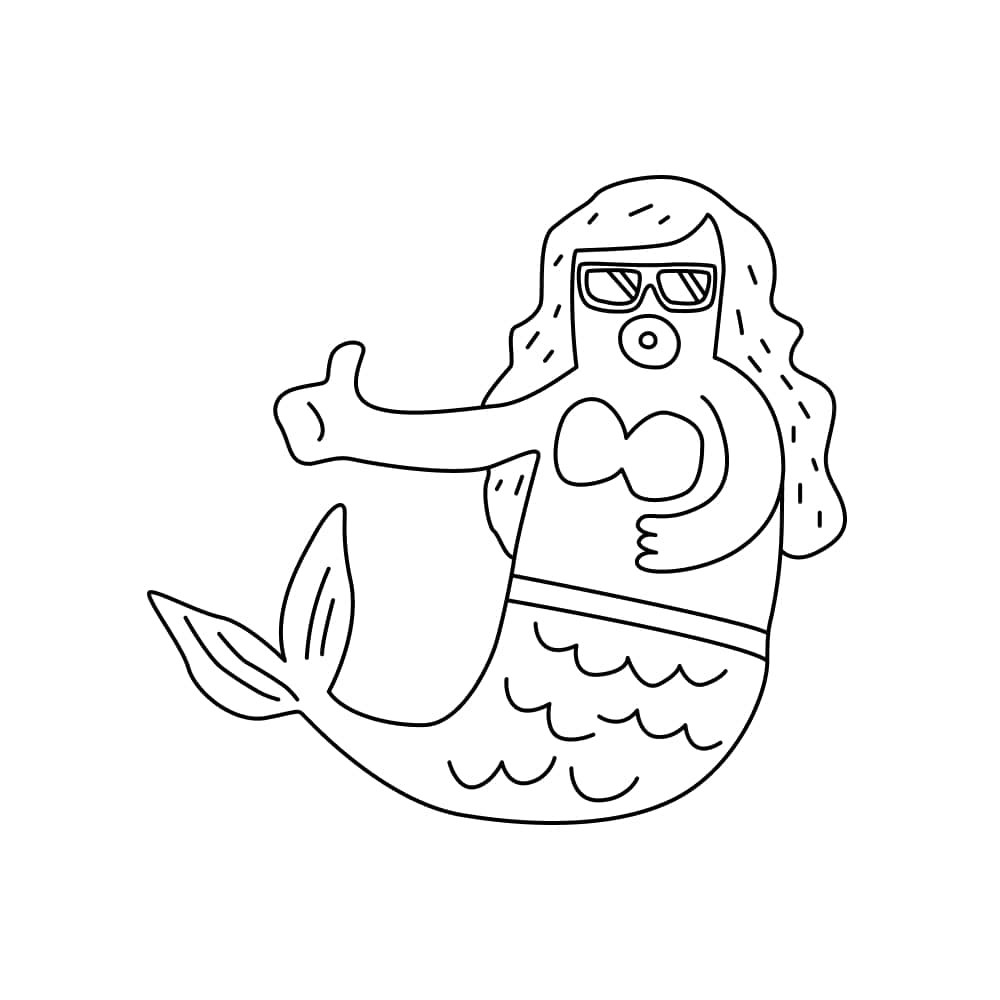 Playful Cartoon Mermaid #0xl4G