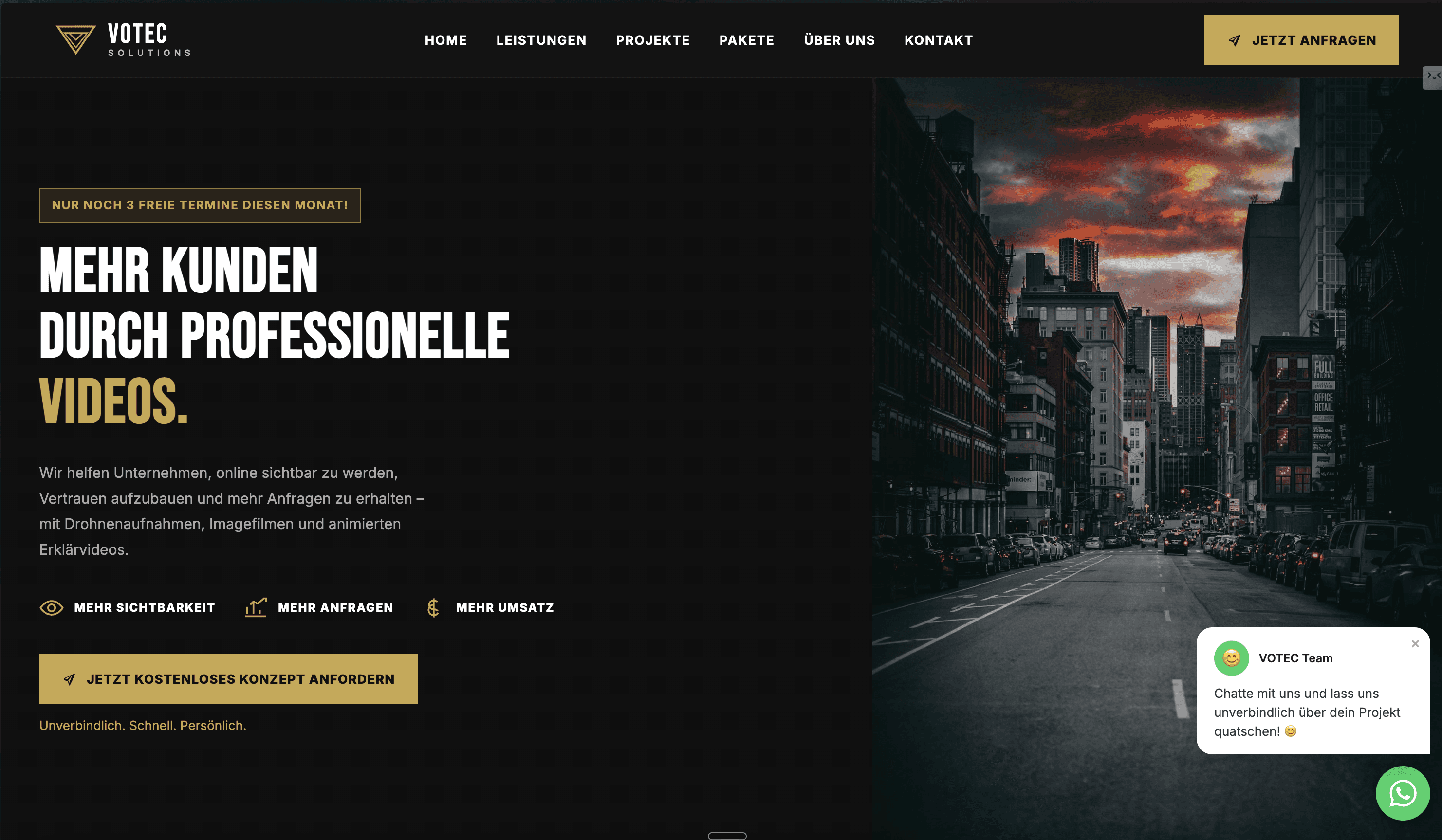 Votec Landingpage