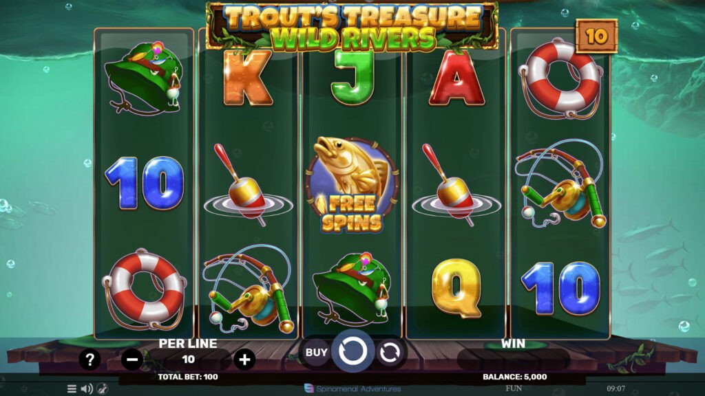 Trout's Treasure: Wild Rivers (Spinomenal) - aperçu du jeu