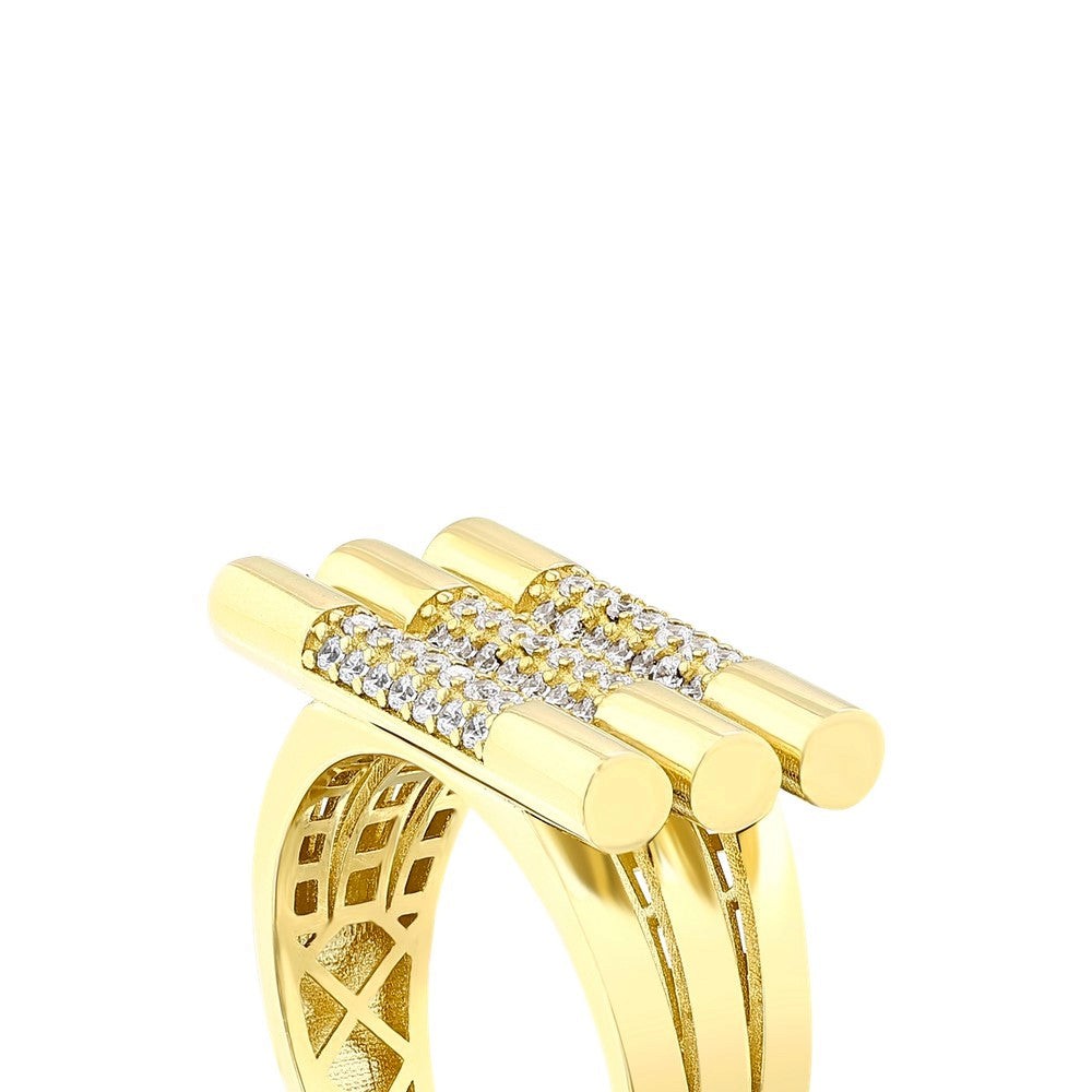 Taşlı Tasarım 14 Ayar Altın Yüzük - Assos Pırlanta Şıklığı