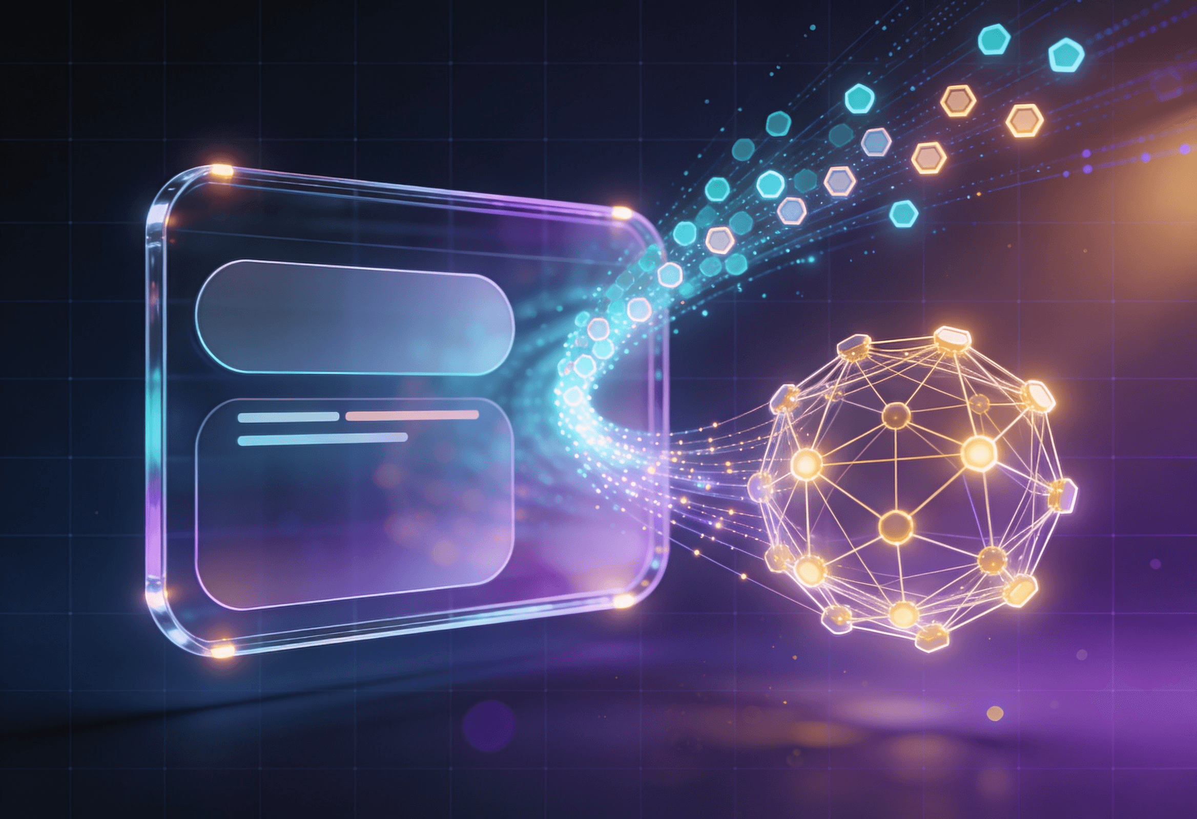 3D neon style crypto card