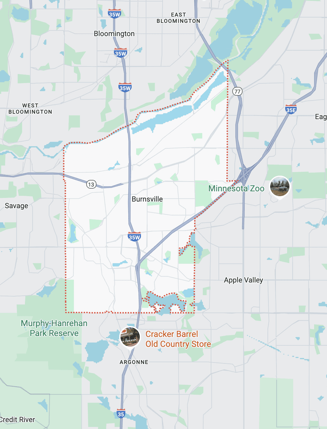 Burnsville, MN Map