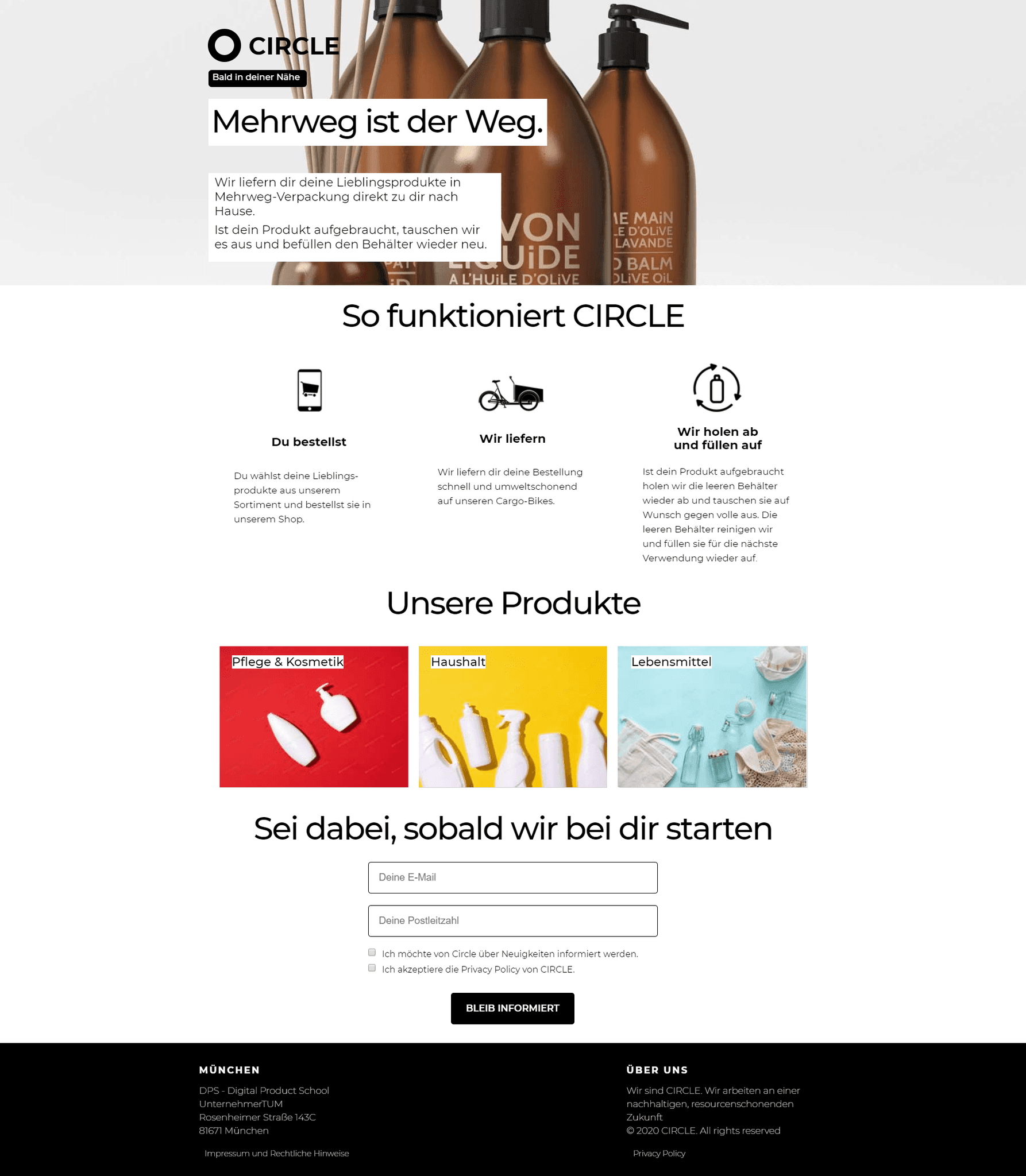 Full landing page