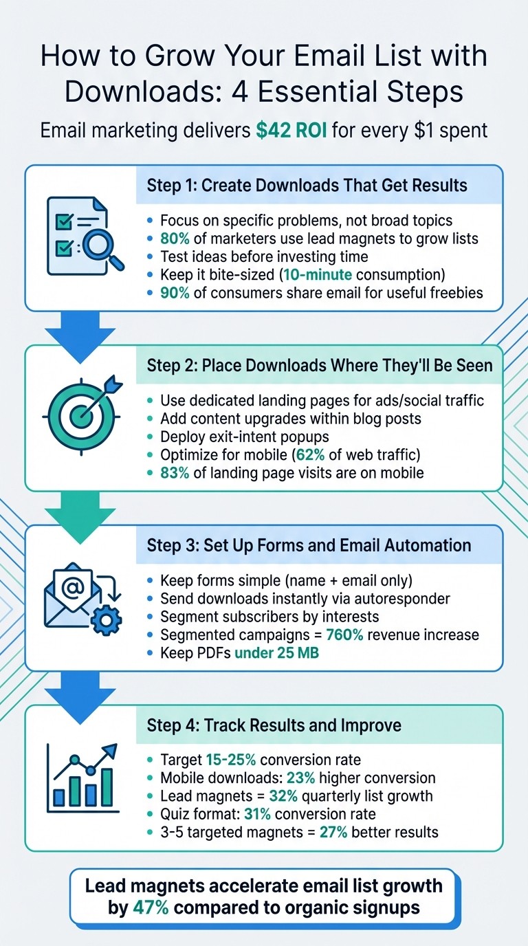 4-Step Process to Grow Your Email List with Downloads