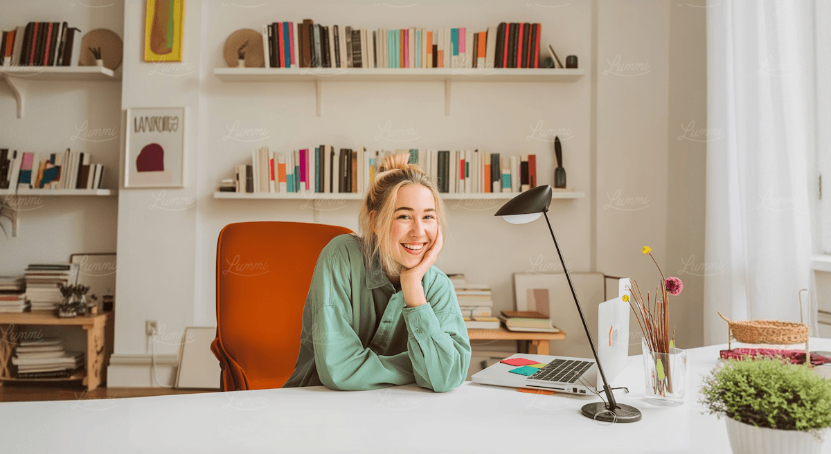 black headphones on white table