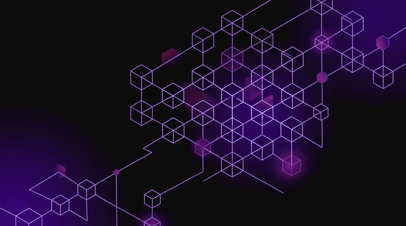 a purple abstract graphic