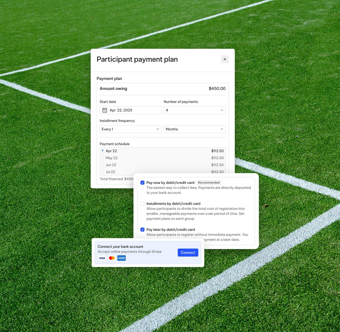TeamLinkt's Registration Payment Snapshots