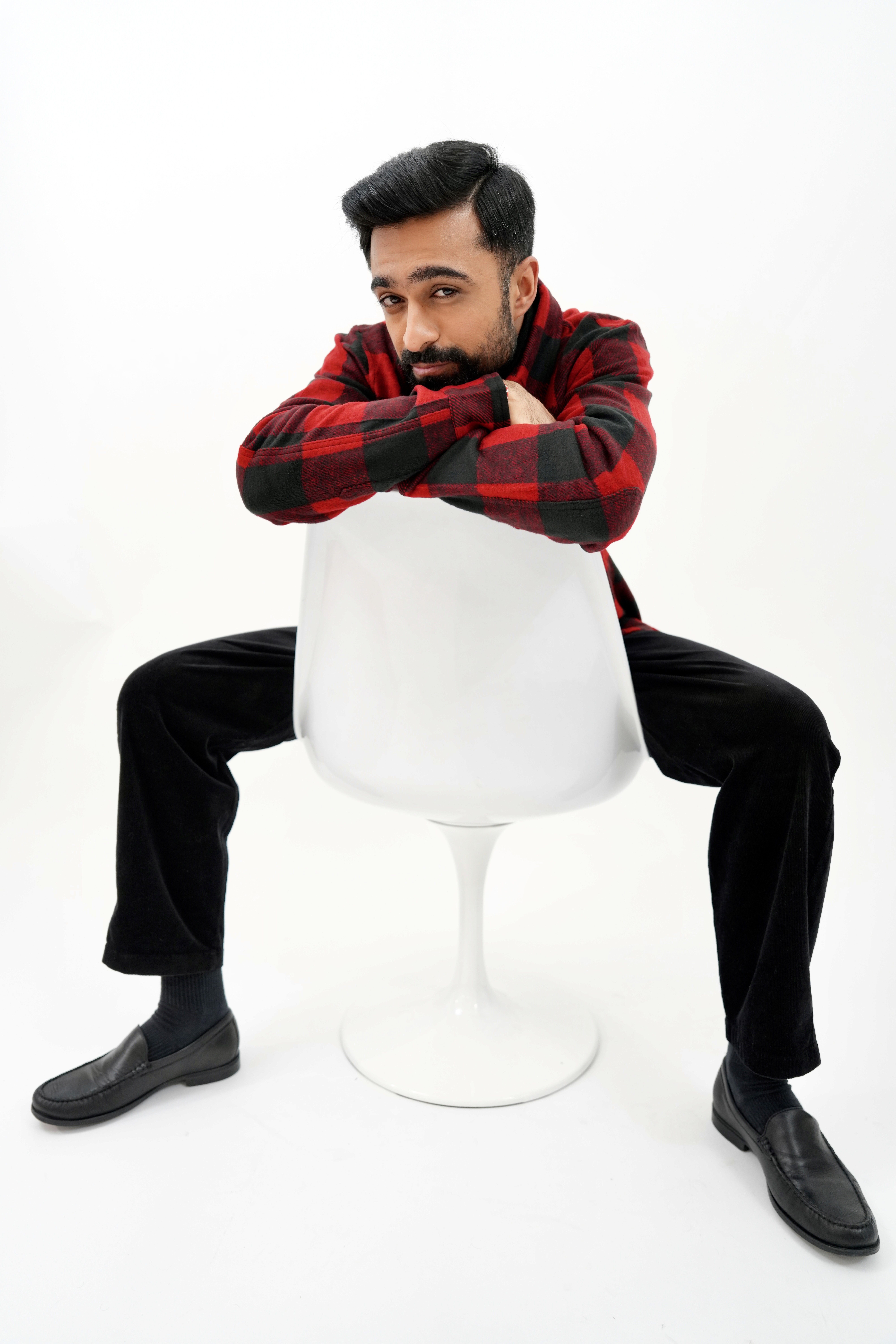 Stylish model in crowd