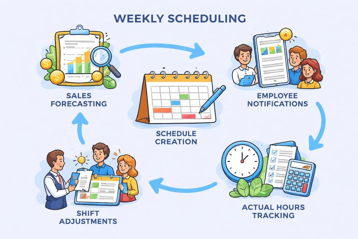 Restaurant scheduling workflow