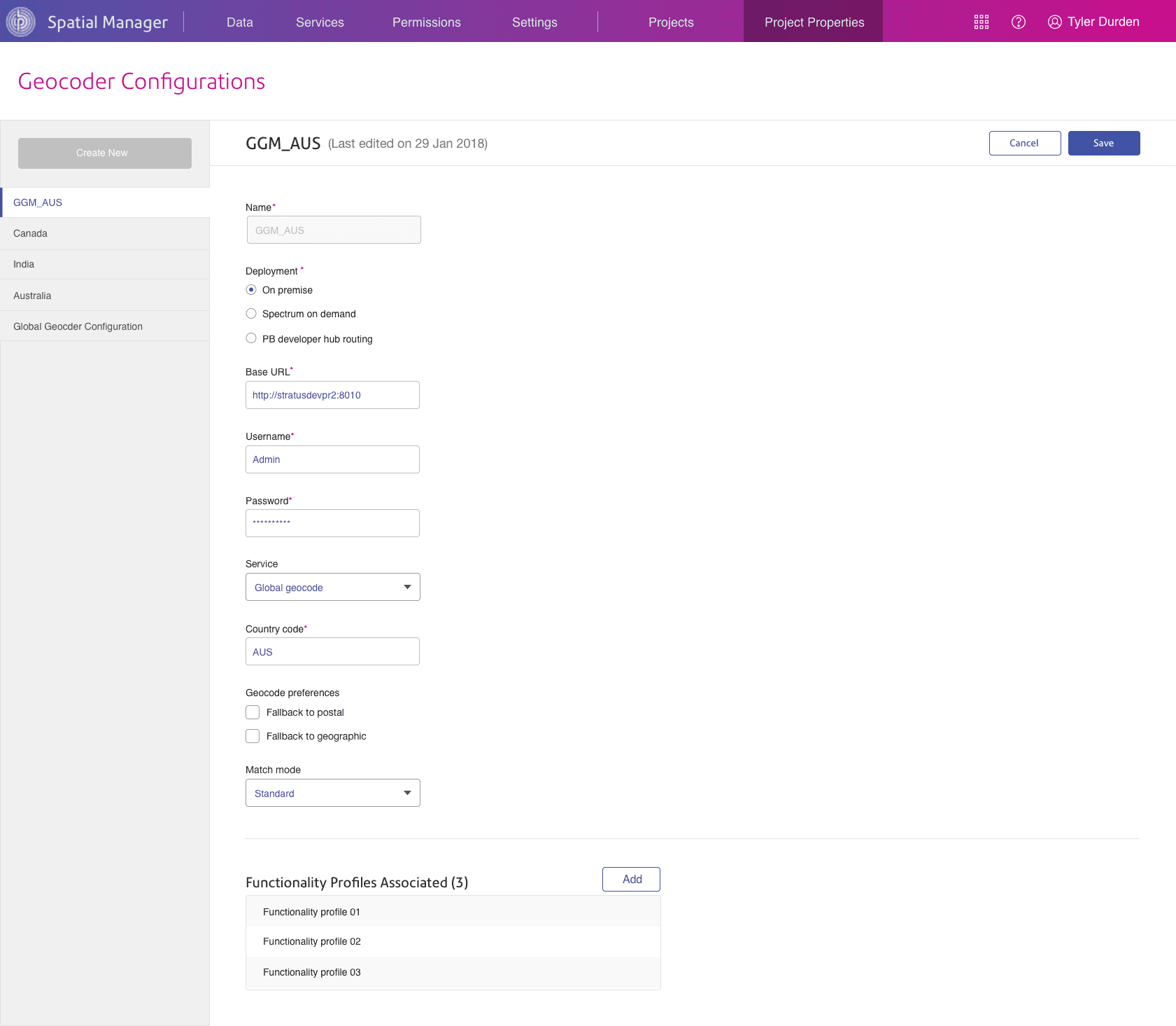 Geocoder Configurations