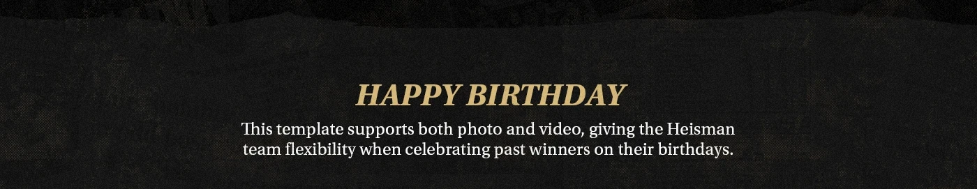 Happy Birthday template introduction