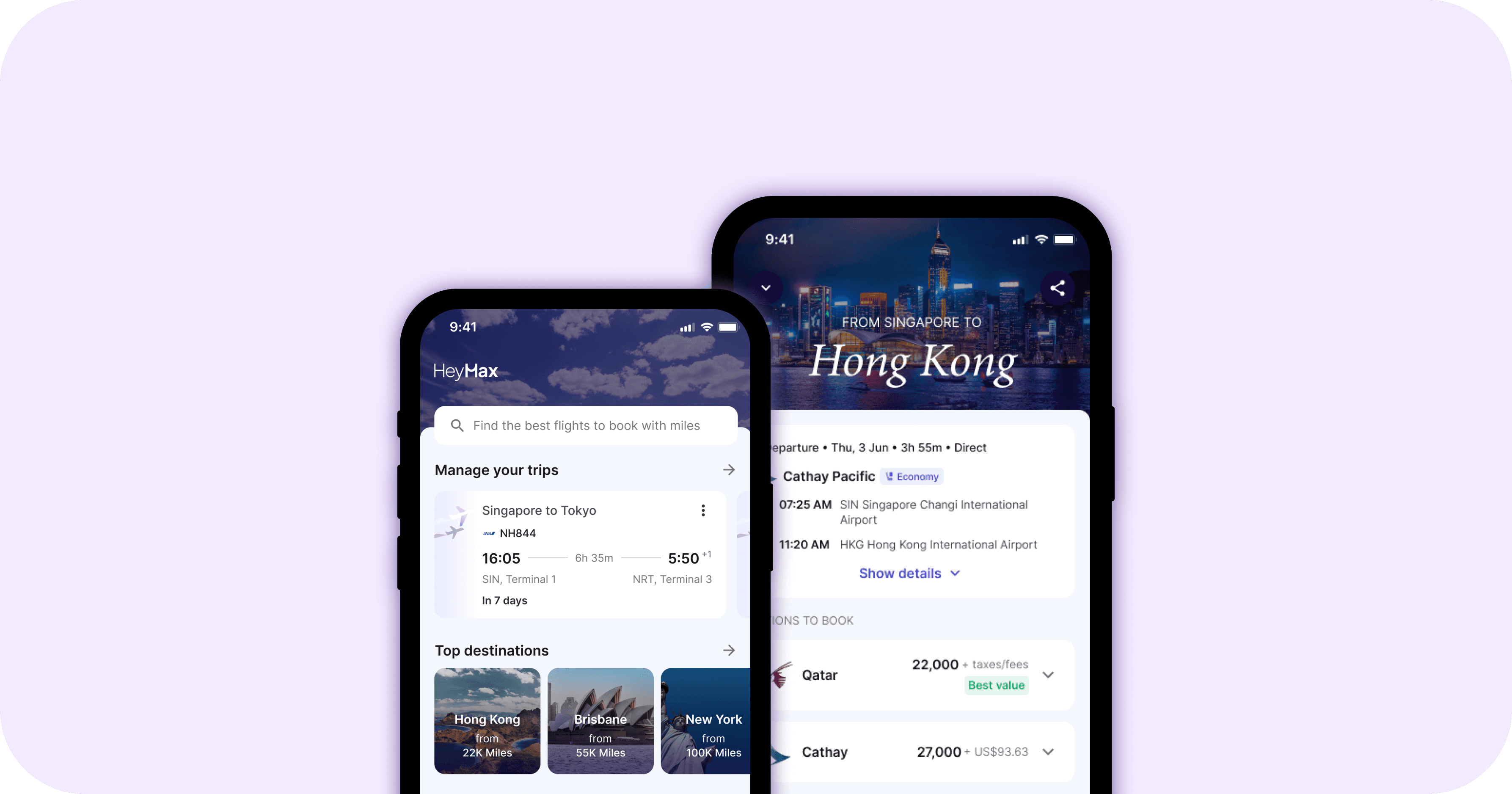 HeyMax First flight search