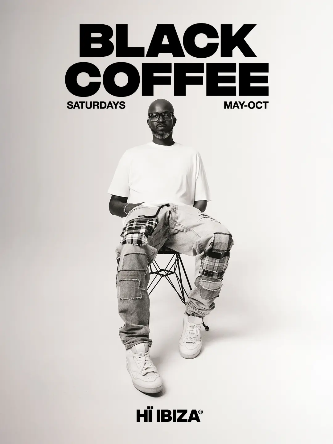 Black Coffee 2026 Hï Ibiza residency poster. Credits : The Night League