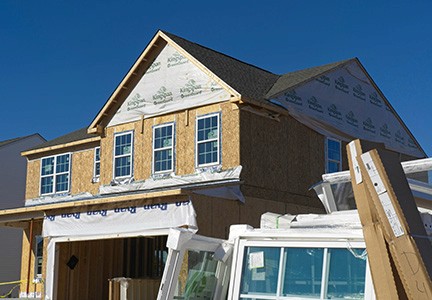 Exterior of home being renovated