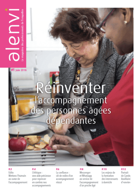 Couverture du magazine Alenvi n°1 : « Réinventer l'accompagnement des personnes âgées dépendantes »