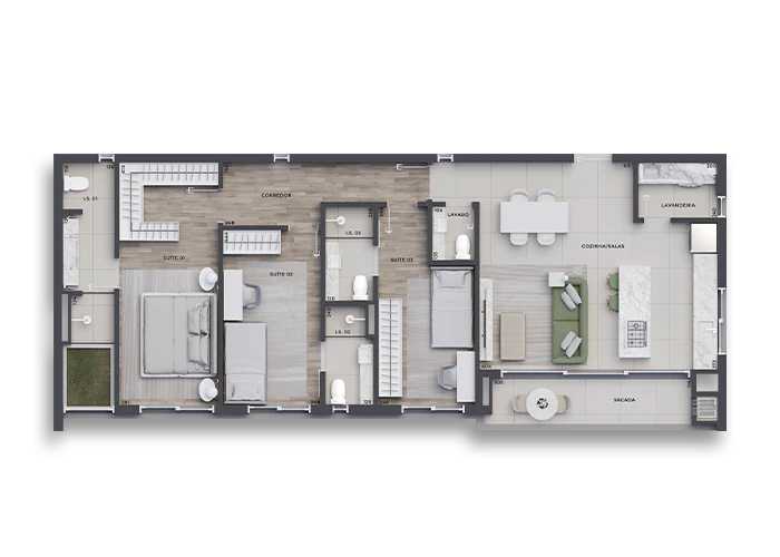 Planta do apartamento Tipo 306 — Porto Alto