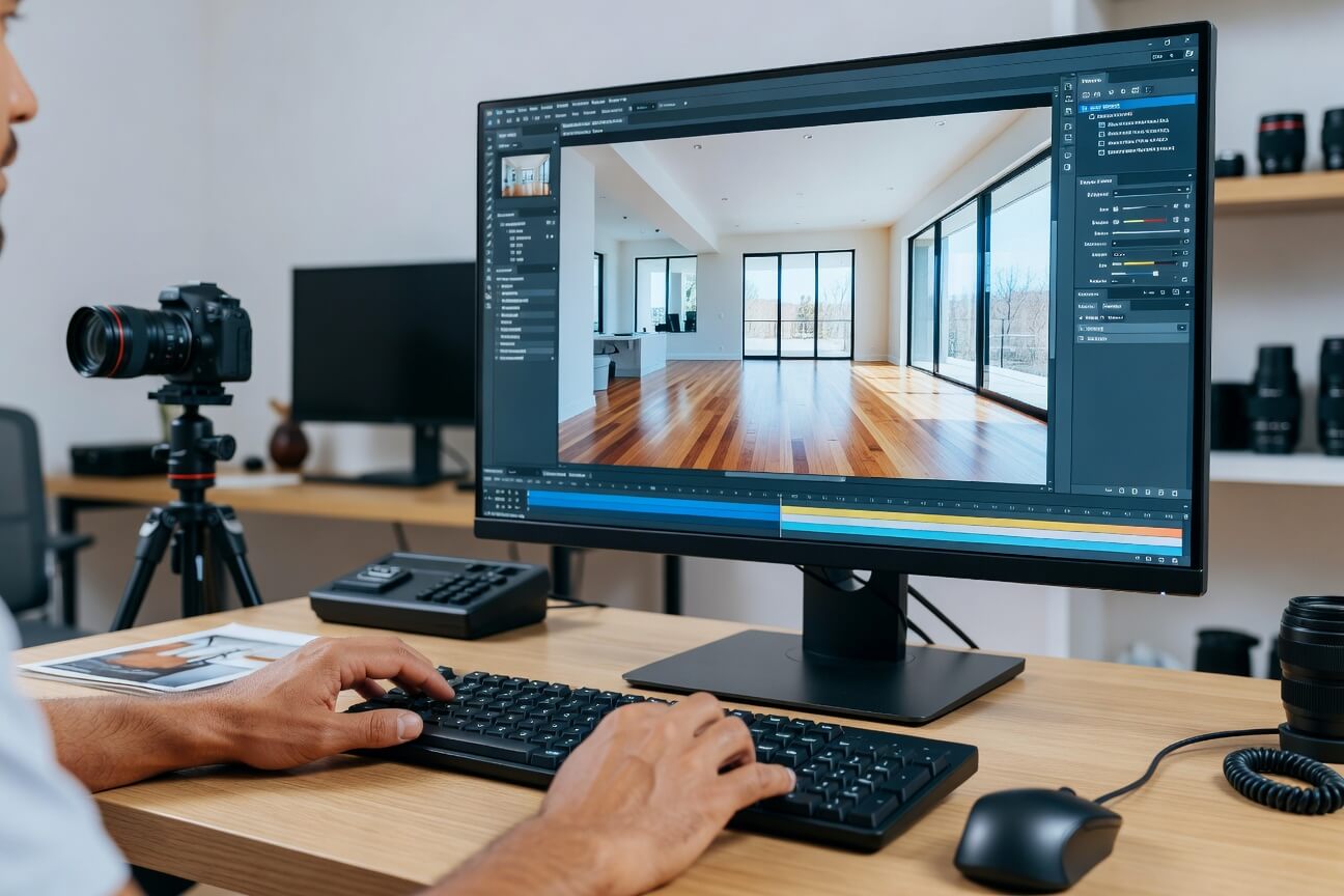 real estate photo and video editing