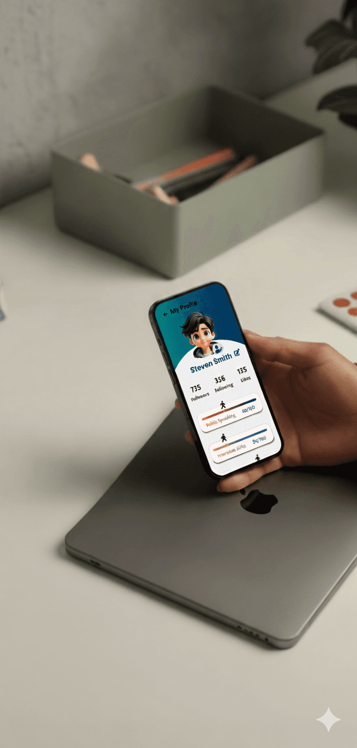 A mockup of Freelio's mobile app