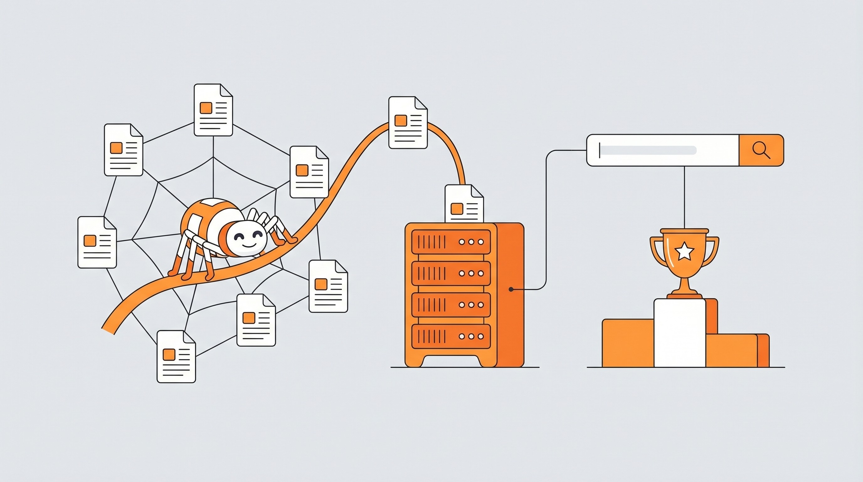 Ilustration of SEO process