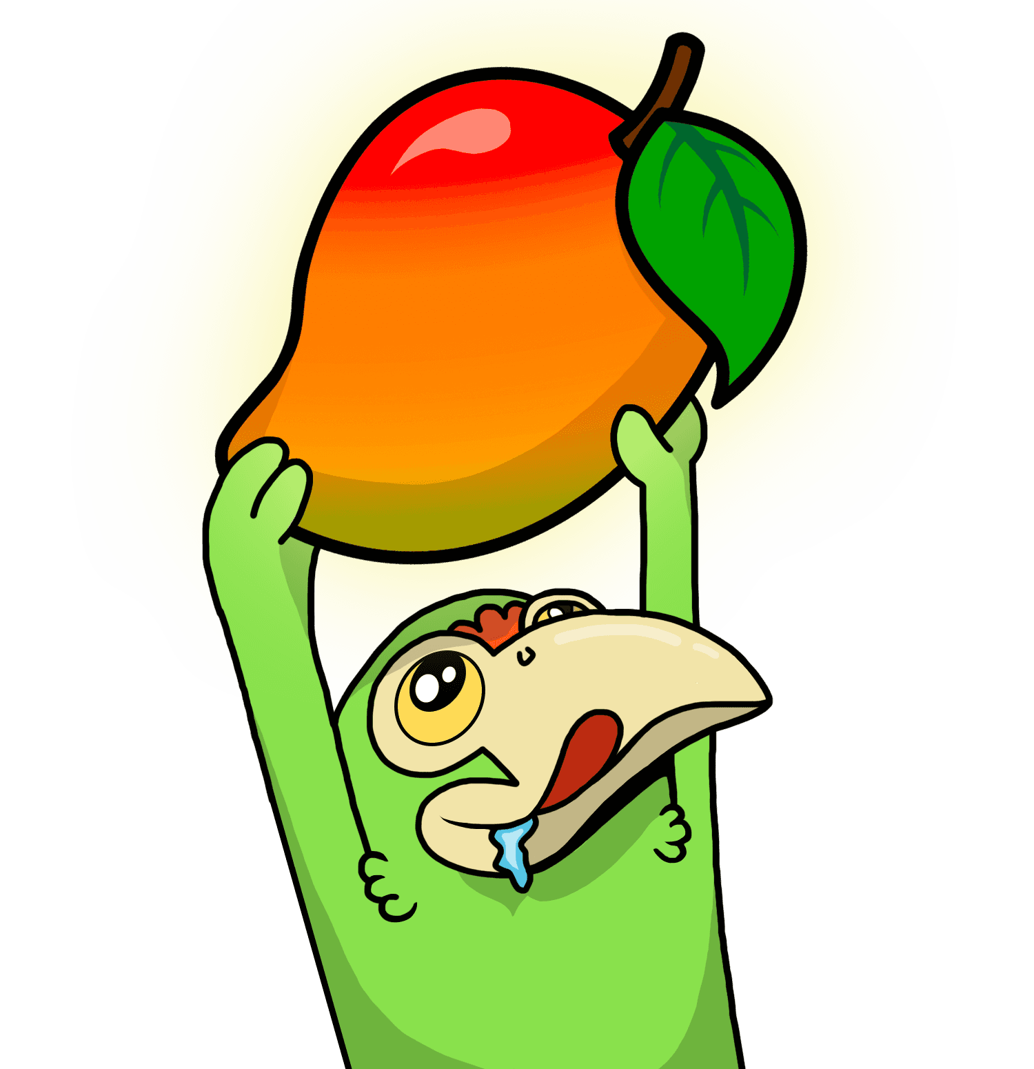 illustration of a purse shaped character holding coins