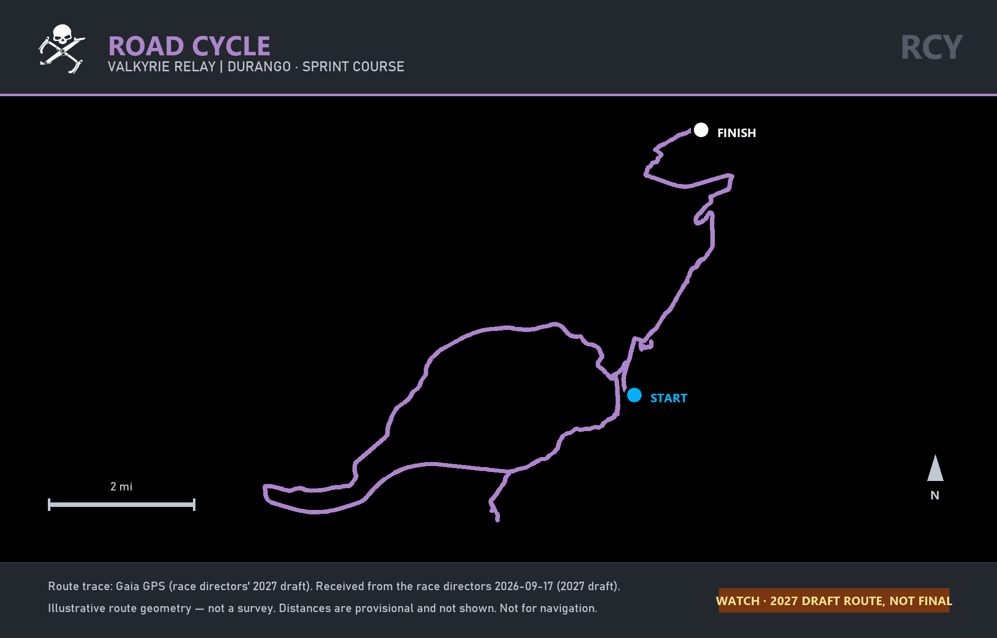 Durango 2027 course map preview