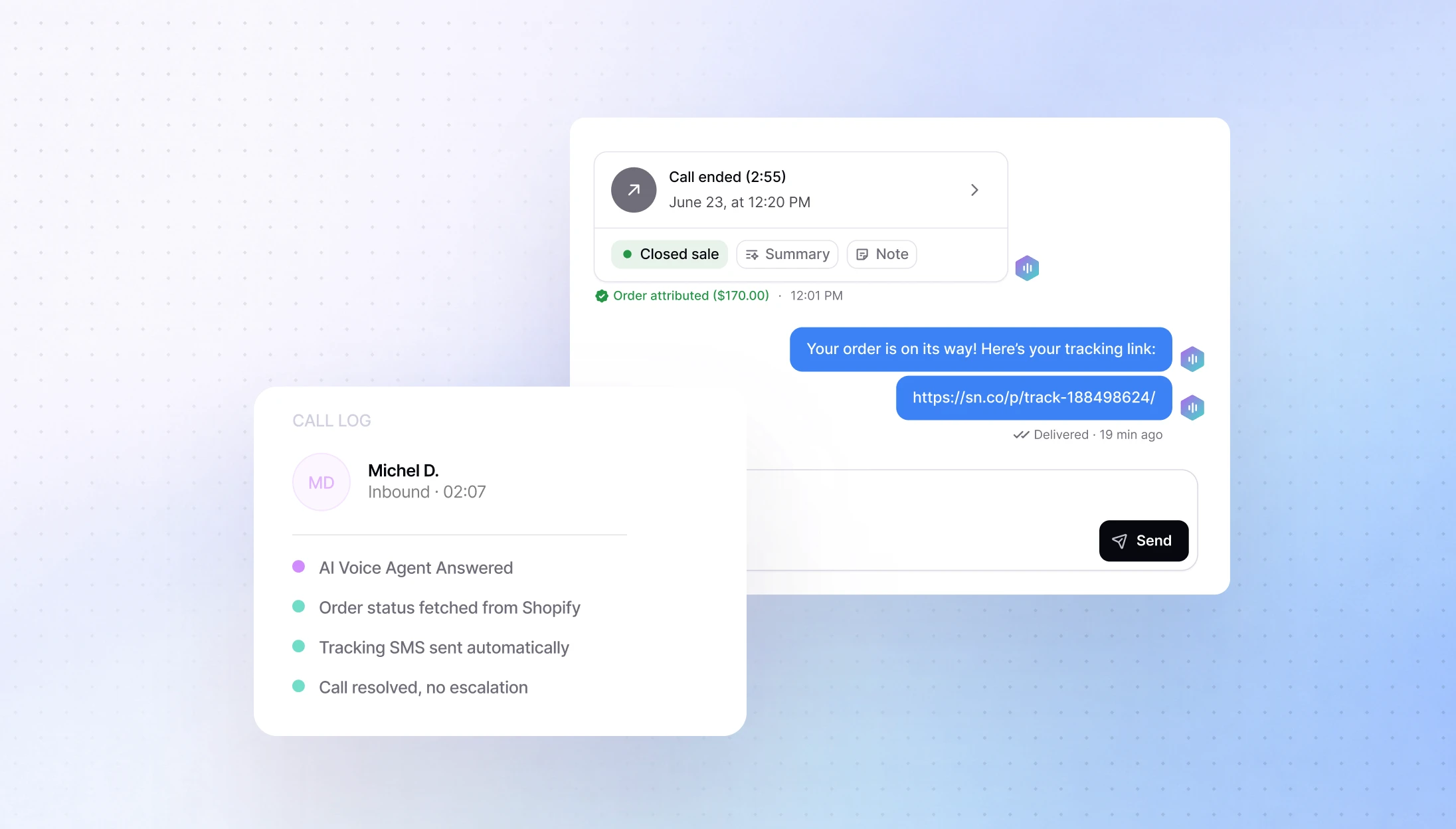Your AI now sends SMS messages