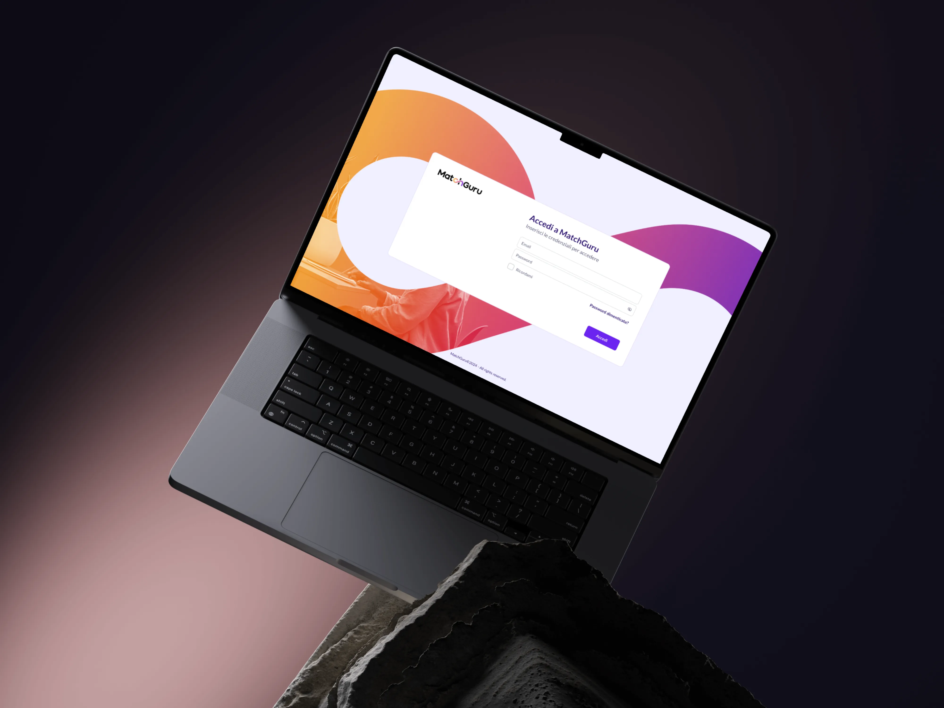 Tablet showing Bloomy UI