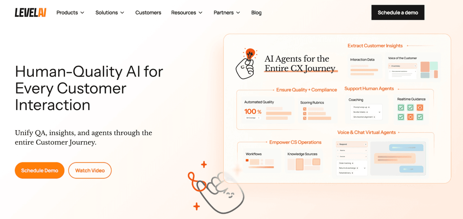 Level AI homepage