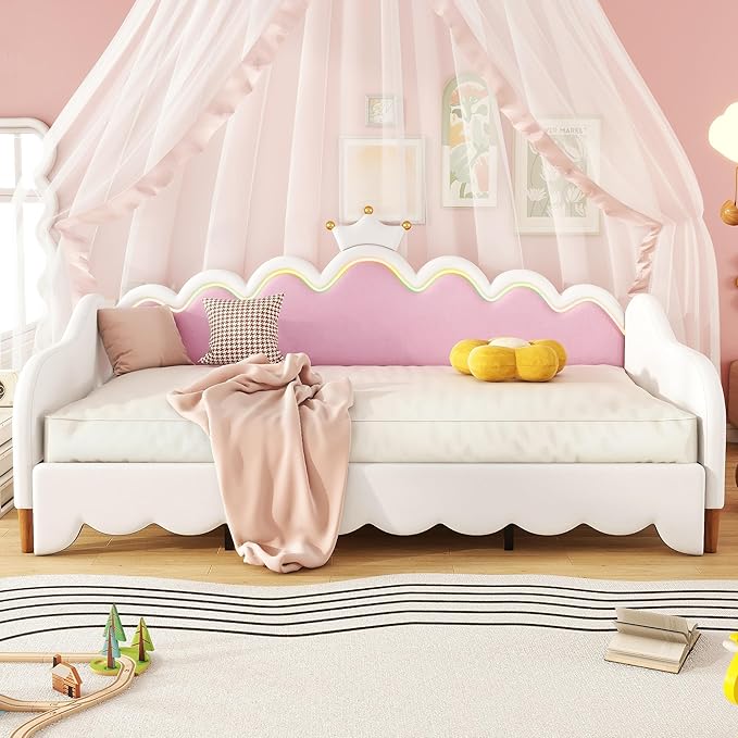 Built with premium materials, the princess trundle bed ensures lasting comfort and support.