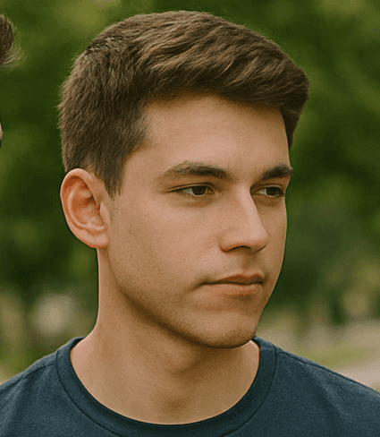 Conversion Truth for Families: Young man in blue shirt