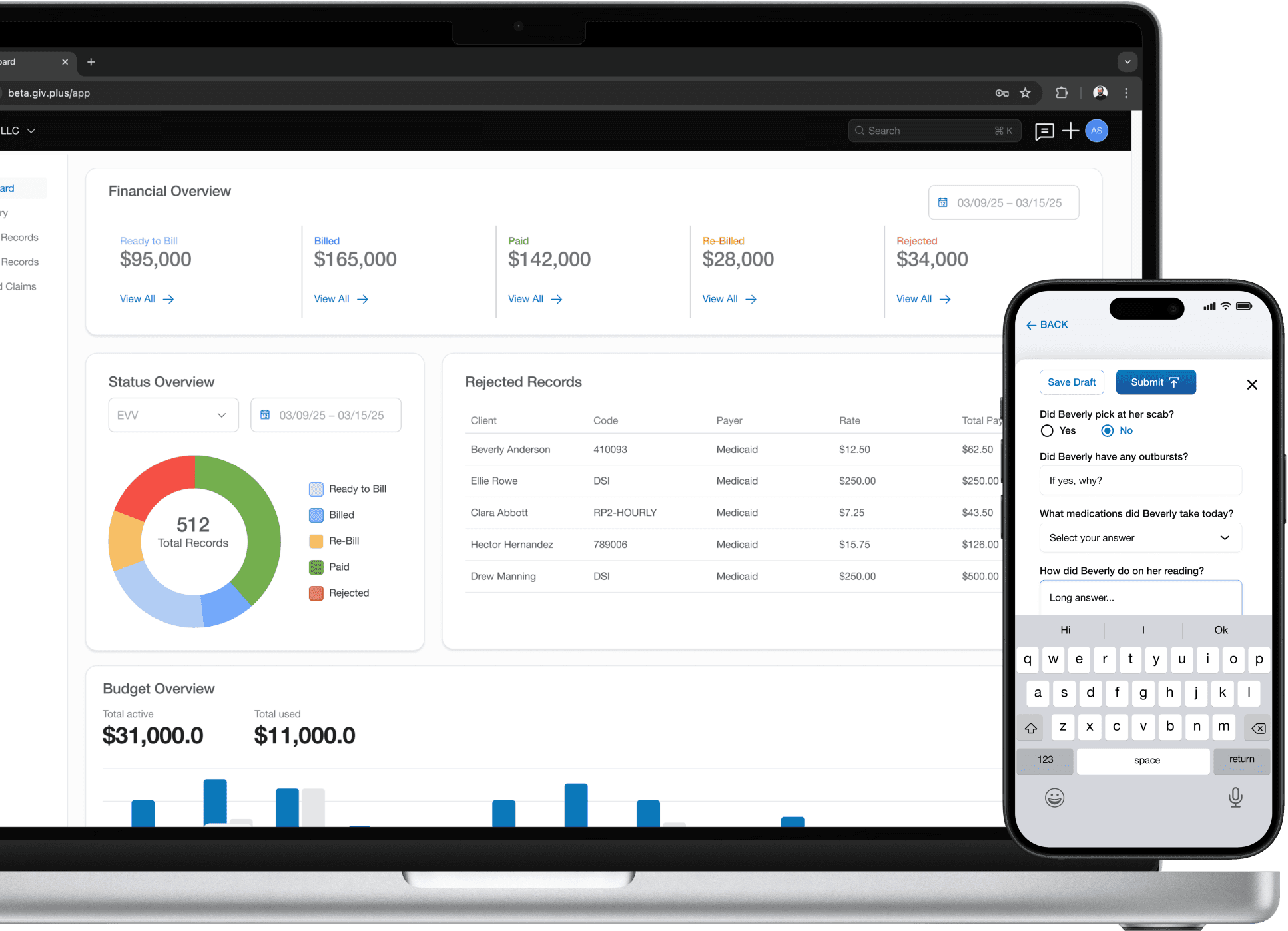 Giv revenue and custom formsoftware.
